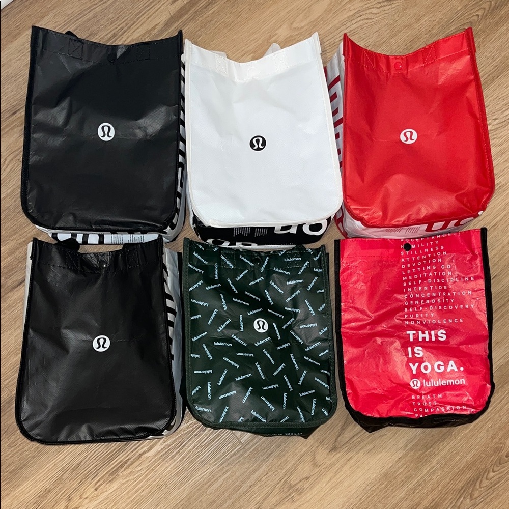 lululemon athletica Tote Bag Collection - Black, White, Red, Green